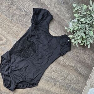 Bloch Black Kids Bodysuit Leotard Gymnastic 8-10
